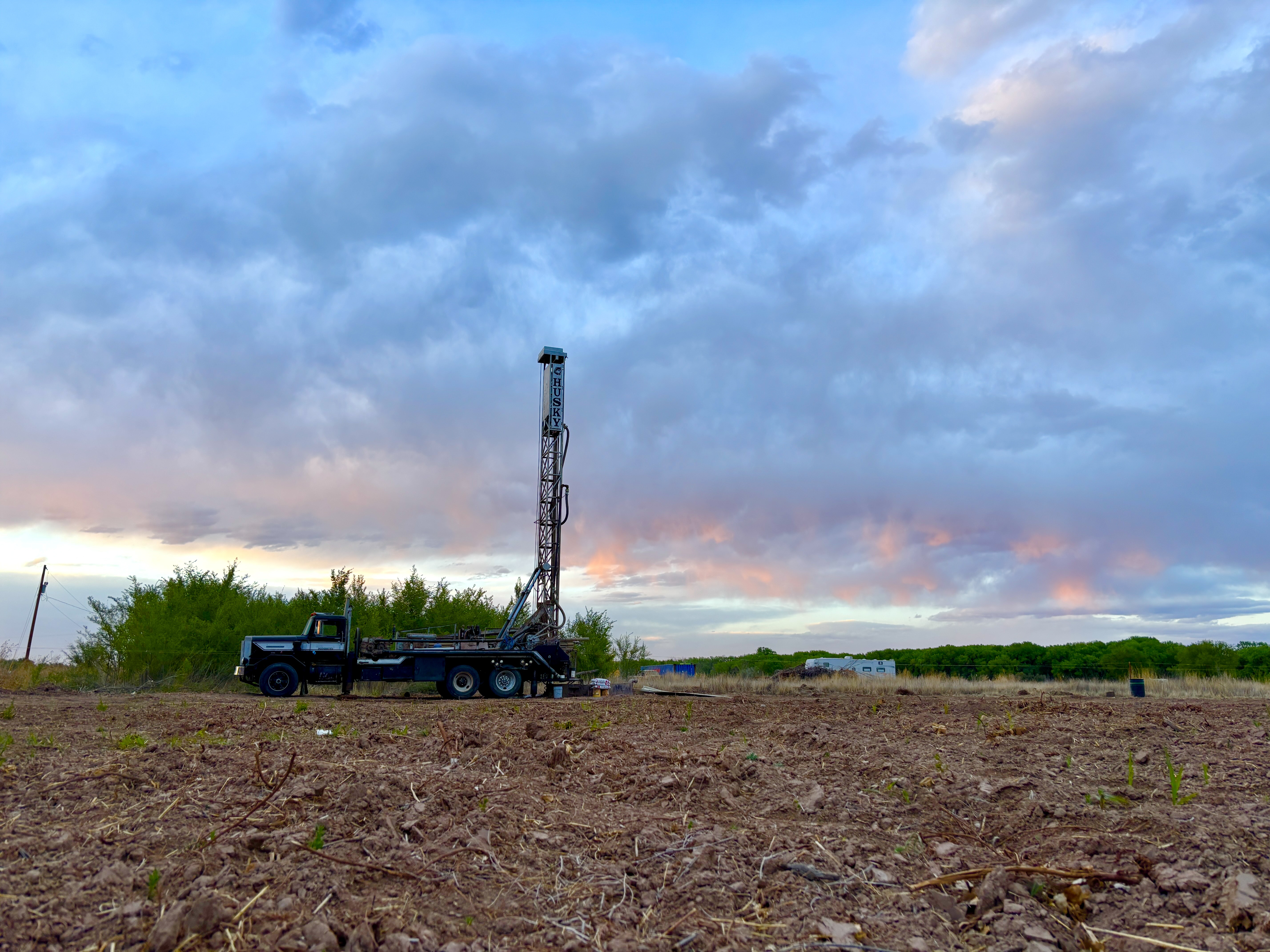 Drilling while the sun sets...